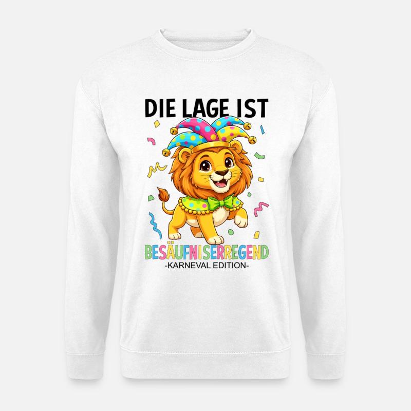 Die Lage Ist Besäufniserregend Karneval Edition - Unisex Pullover - Weiß