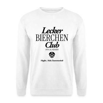 Lecker Bierchen Club - Unisex Pullover - Weiß - Vorne