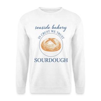 Pain au levain boulanger Baker local Ère - Sweat-shirt Unisexe - blanc - Devant