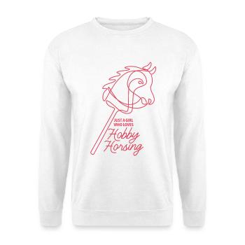 Juste une fille qui adore le passe-temps de monture | Équitation - Sweat-shirt Unisexe - blanc - Devant