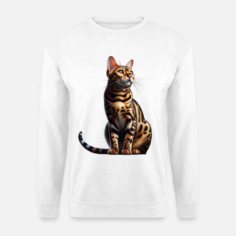 Bengalkatze - Unisex Pullover - Weiß