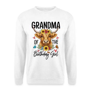 Grandma Of The Birthday Girl - Unisex Pullover - Weiß - Vorne