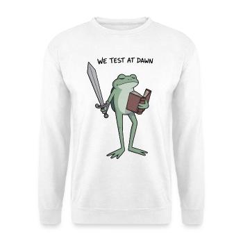 Chevalier Grenouille Matinale - Sweat-shirt Unisexe - blanc - Devant
