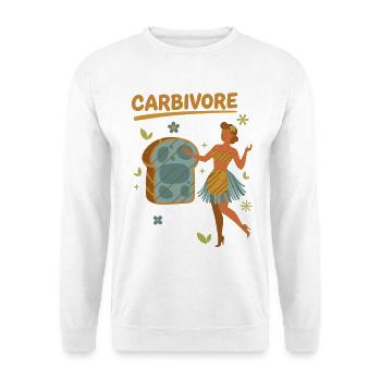 Sauerteig Brot Backbäcker KARBIVORE Sauerteig - Unisex Pullover - Weiß - Vorne