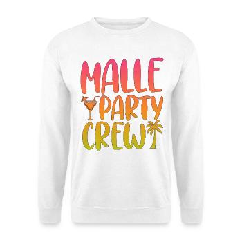 Malle Party Crew Celebrate Mallorca Holidays - Unisex Sweatshirt - white - Front