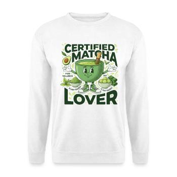 Zertifizierter Matcha-Liebhaber Pure Wellbeing Zen Matcha - Unisex Pullover - Weiß - Vorne
