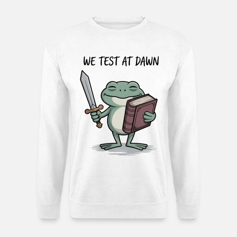 Froschritter Morgenröte - Unisex Pullover - Weiß