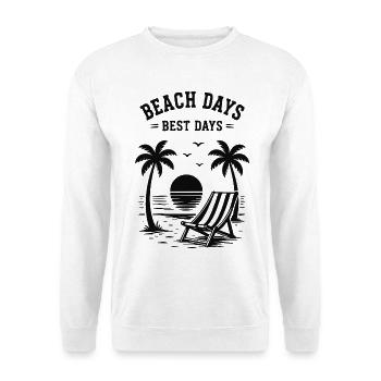 Journées à la plage Meilleures journées Vacances d’été au bord de la mer - Sweat-shirt Unisexe - blanc - Devant
