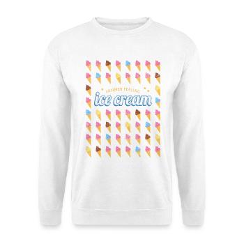 Eis im Hörnchen Vintage Waffel Eiscreme Design - Unisex Sweatshirt - white - Front