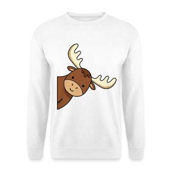 Élan orignal d’Alaska Mignon, drôle d’Alaska - Sweat-shirt Unisexe - blanc - Devant