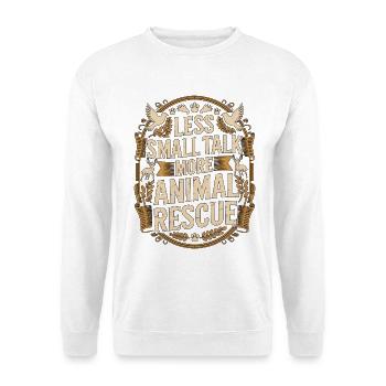 Wildlife Vet Less Small Talk More Zoo Veterinarian - Unisex Pullover - Weiß - Vorne