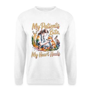 Wildlife Vet My Patients Bite My Wildlife Care - Unisex Pullover - Weiß - Vorne