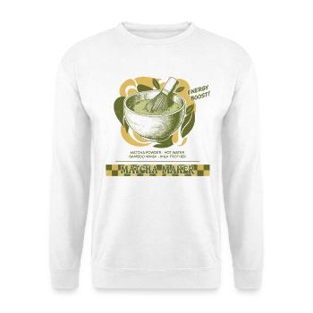 Matcha Maker Energy Boost Matcha Tee Grüner Tee - Unisex Pullover - Weiß - Vorne