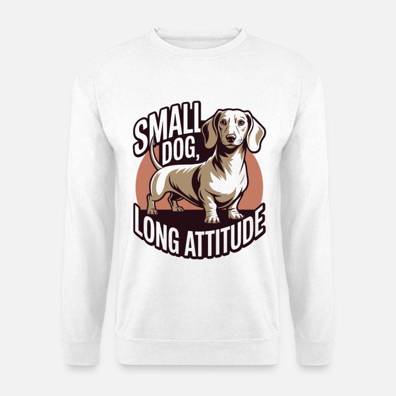 Dackel Attitüde - Unisex Pullover - Weiß