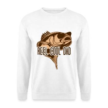 Reel Cool Dad – Meilleur Papa Pêcheur - Sweat-shirt Unisexe - blanc - Devant