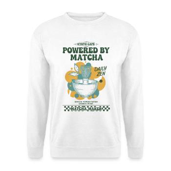 Angetrieben von Matcha Daily Zen Matcha Maker Kyoto - Unisex Pullover - Weiß - Vorne