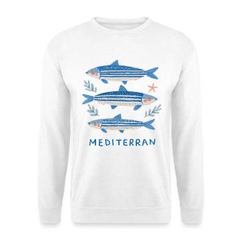 Sardines - Mediterranean Trilogy - Unisex Sweatshirt - white - Front