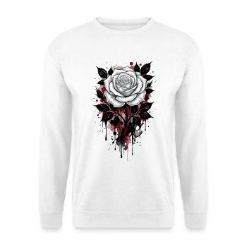 Rose, White Rose, Rose & Flowers - Unisex Sweatshirt - white - Front