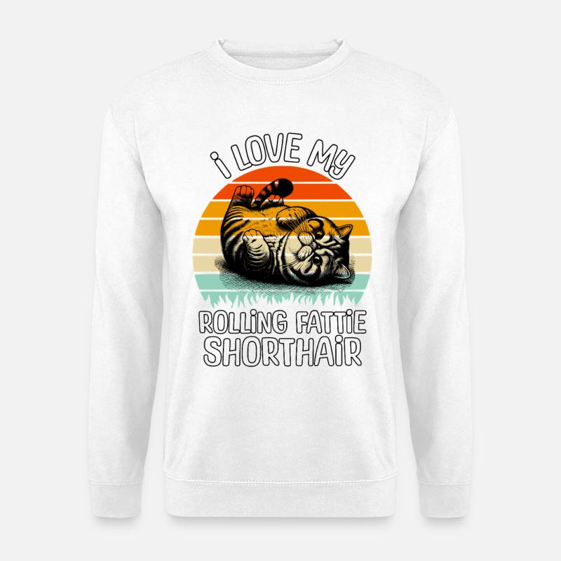 Funny Exotic Shorthair Cat - Unisex Sweatshirt - white