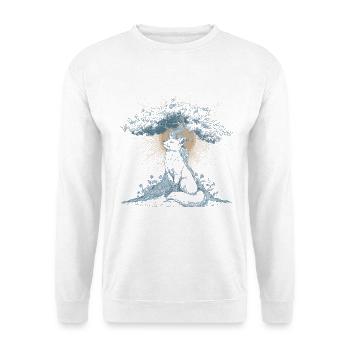 Mystischer Fuchs - Erleuchteter Bonsai - Unisex Pullover - Weiß - Vorne