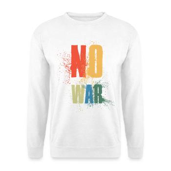 PAS DE GUERRE – Déclaration pour la paix contre la guerre - Sweat-shirt Unisexe - blanc - Devant