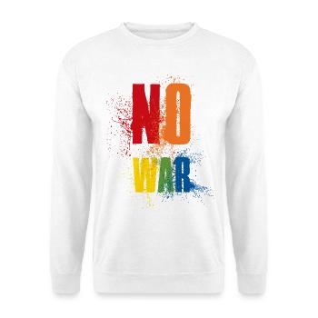 PAS DE GUERRE – Déclaration pour la paix contre la guerre - Sweat-shirt Unisexe - blanc - Devant