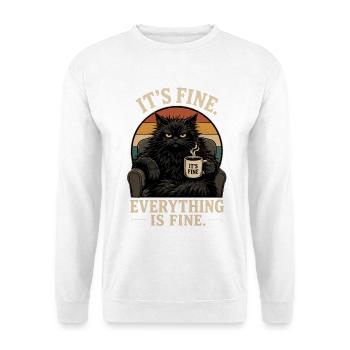 Alles ist Fein: Kater Kaffee - Unisex Pullover - Weiß - Vorne