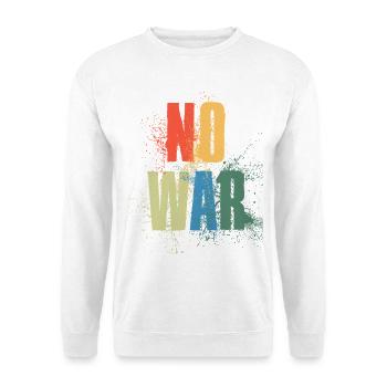 PAS DE GUERRE – Déclaration pour la paix contre la guerre - Sweat-shirt Unisexe - blanc - Devant