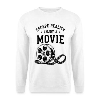 Évader la réalité Profiter d’un film Kinorolle Film - Sweat-shirt Unisexe - blanc - Devant