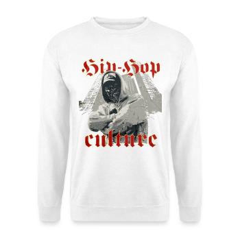 Culture HipHop graffiti anonymous face - Unisex Sweatshirt - white - Front
