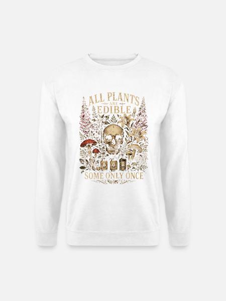 Pflanzen, Gärtner, Garten, All Plants Are Edible - Unisex sweater - hvid