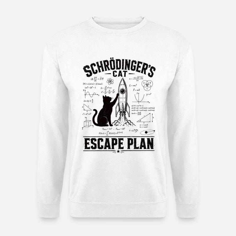 Chemise Schrödinger Chat Escape Plan - Sweat-shirt Unisexe - blanc