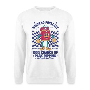 Weekend Forecast 100 Percent Chance Of Pack - Unisex Sweatshirt - white - Front
