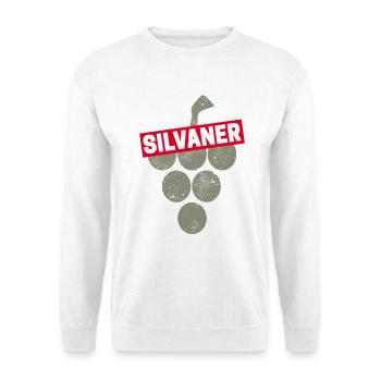 Silvaner Rebe Retro Weintrinker und Winzer Design - Unisex Pullover - Weiß - Vorne