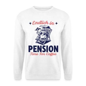 Enfin, à la retraite, c’est pour un café - Sweat-shirt Unisexe - blanc - Devant
