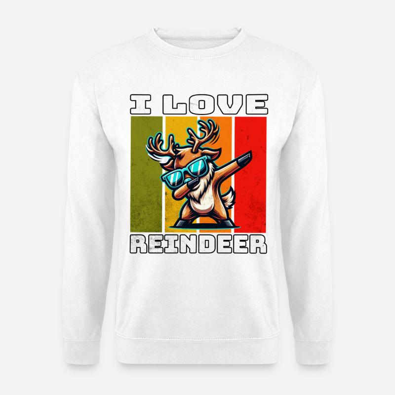 Rentier de renne - Sweat-shirt Unisexe - blanc