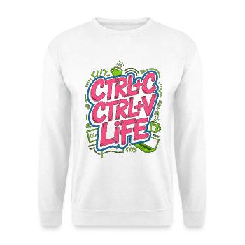 Remote Developer Ctrl+C Ctrl+V Life Web Developer - Unisex Pullover - Weiß - Vorne