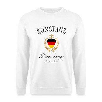 Konstanz Deutschland Wappen Krone – Bodensee Reise - Unisex Pullover - Weiß - Vorne