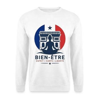 Sérénité, Liberté et Bien-être - Sweat-shirt Unisexe - blanc - Devant