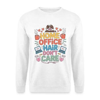Remote Developer Home Office Hair Web Developer - Unisex Pullover - Weiß - Vorne