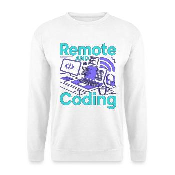 Remote Developer Remote And Coding Web Programmer - Unisex Pullover - Weiß - Vorne