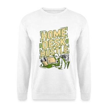 Remote Developer Home Desk Hustle Remote Coder - Unisex Sweatshirt - white - Front