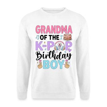 Grandma of The K-Pop Birthday Boy - Unisex Sweatshirt - white - Front