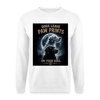 Paw Prints On Your Soul Dog Love Dog Lover - Unisex Sweatshirt - white - Front
