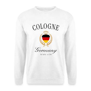 Köln Deutschland Wappen Krone – Reise Souvenir - Unisex Pullover - Weiß - Vorne