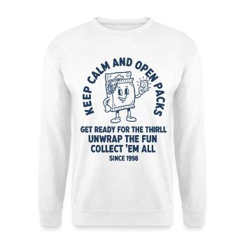 Keep Calm And Open Packs Collect Em All Trading - Unisex Sweatshirt - white - Front