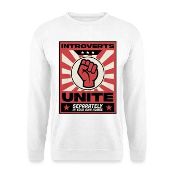 Introvertierte schließen sich zusammen - Unisex Pullover - Weiß - Vorne