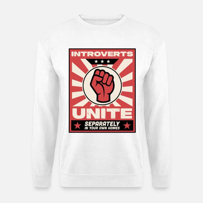 Introverts unite - Unisex Sweatshirt - white