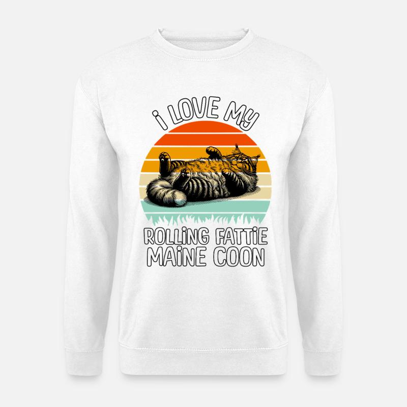 funny Maine Coon - Unisex Sweatshirt - white