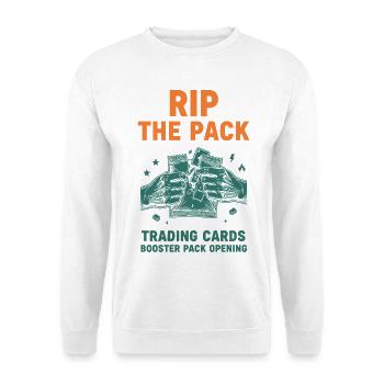Rip The Pack Trading Cards Booster Pack Opening - Unisex Sweatshirt - white - Front